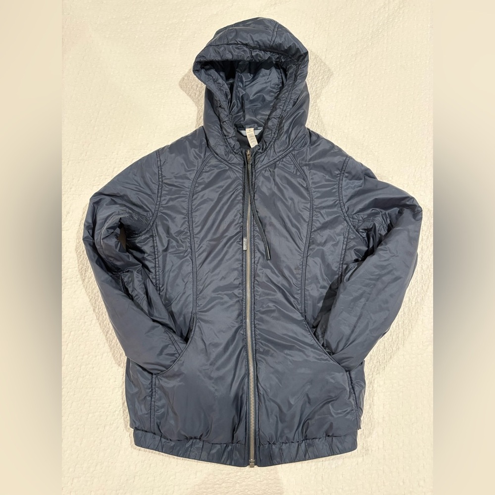 LULULEMON - navy bomber jacket - size 10